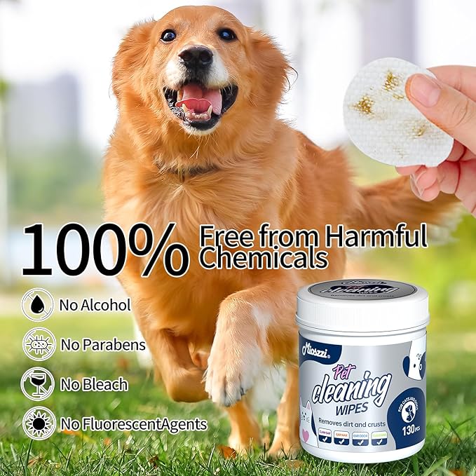 MIOSSZI 520 PCS Pet Eye Wipes for Dogs & Cats Tear Stain Remover Wipes for Dog Eyes Wipes Gently Remove Tear Stain, Debris, Discharge Hypoallergenic Cat Eye Wipes Pet Cleaning for Eyes Grooming Wipes