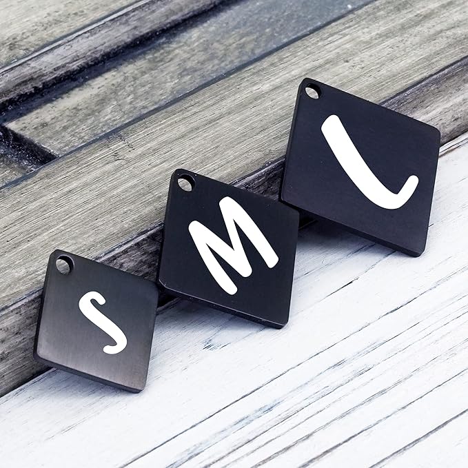 Ultra Joys Dog ID Tag, Custom Dog Tag Personalized Cat Tag, Pet ID Tag, Brushed Stainless Steel Diamond Dog Tag Black Medium