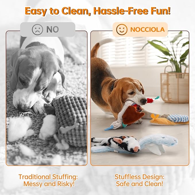 Nocciola Squeaky Dog Toys