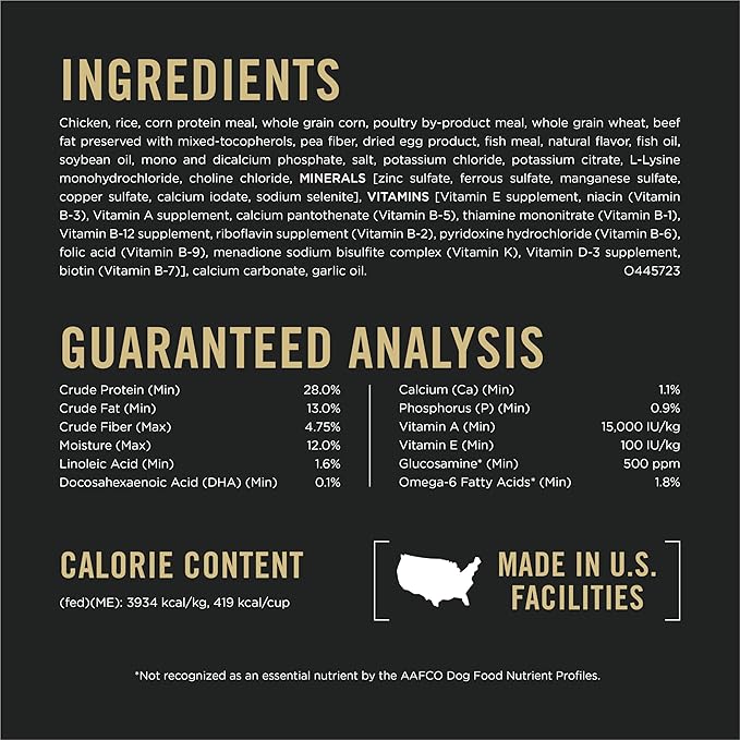 Purina Pro Plan Large Breed Dry Puppy Food, Chicken and Rice Formula - 18 lb. Bag