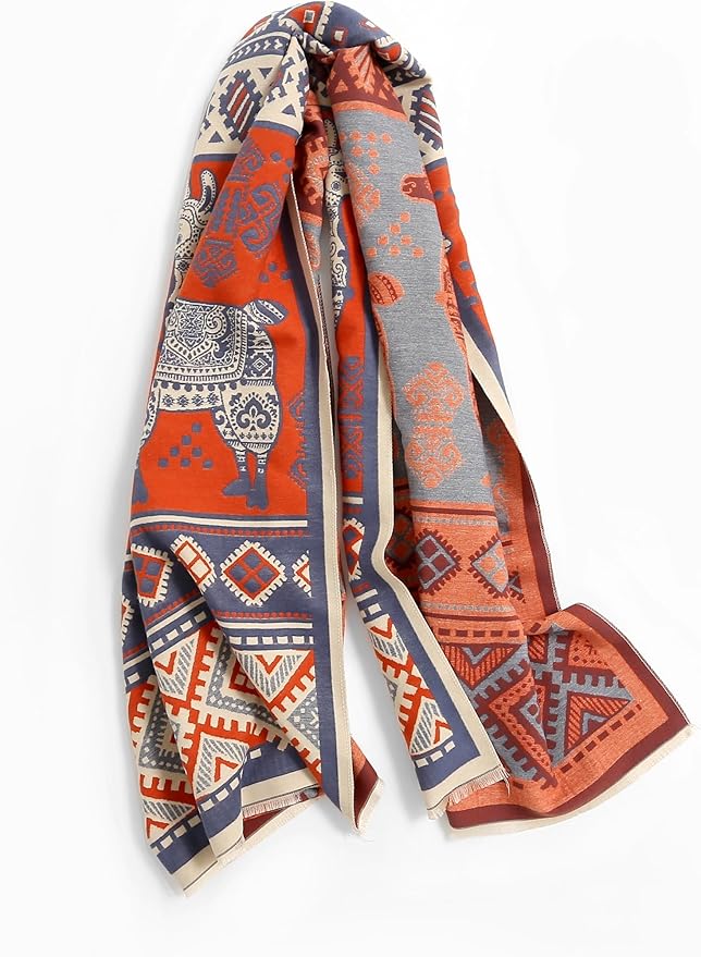 Jeelow Womens Pashmina Shawl Wrap Scarf - Elegant Dressy Evening Poncho Cape for Formal and Wedding Outfits