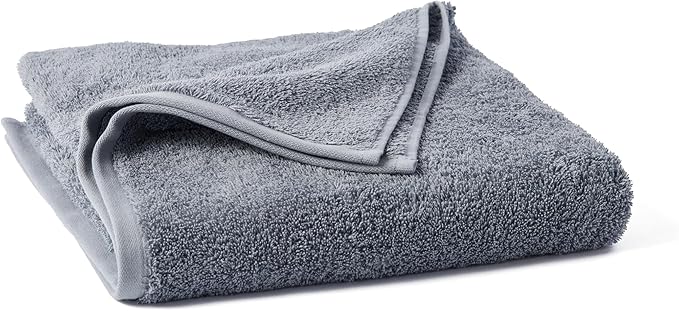 Coyuchi Cloud Loom Organic Towels, Bath Sheet - Steel Blue (39" x 65")