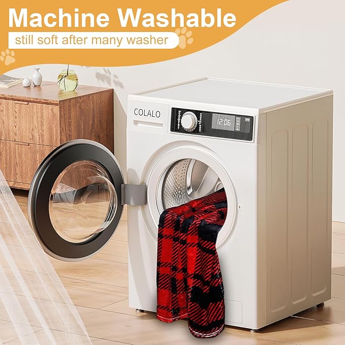 Premium Soft Dog Blanket Washable,43"x30" Cat Blanket for Indoor Cats Large Medium Small Dog Gifts Puppy Essentials (Red/Black)