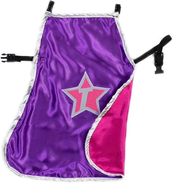 Everfan Personalized Dog Superhero Cape (Medium 15" Long (10-25 lbs), Purple)