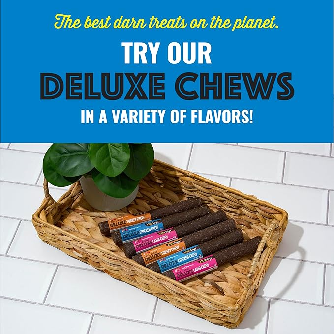 etta says! Deluxe Crunchy Dog Chews 7” Chicken - All Natural, Long-Lasting Chews - Made in The USA (20 Count Pack of 1)