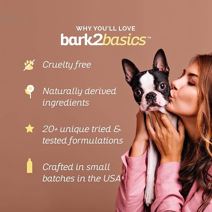 Bark2Basics Sensi-Skin Hypoallergenic Dog Shampoo, 1 Gallon, All Natural Ingredients, Sensitive Skin Pet Shampoo, Gentle, No Fragrance, Non-Irritating, For Dogs with Allergies and Dry, Itchy Skin