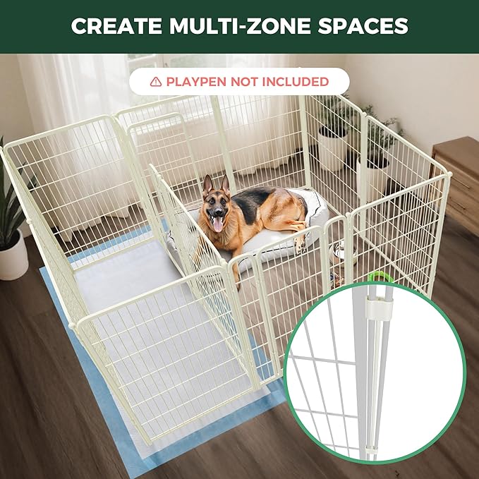 FXW Playpen Connector (Pack of 2), Playpen Accessories Only for FXW Dog Playpen, Designed for 45"/50" Height FXW Homeplus/Rollick/Instant Playpen (Playpen Not Included), White│Patent Pending