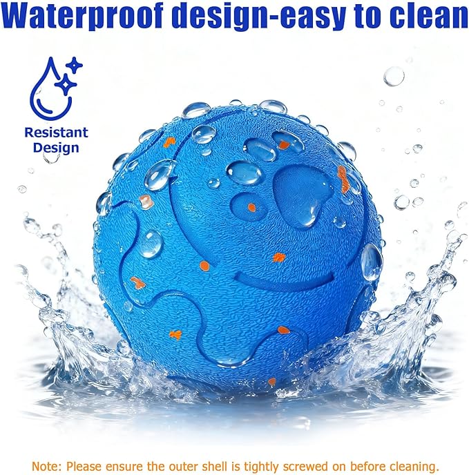 Interactive Dog Ball Auto Rolling, 3 Mode Auto Bouncing Ball, Automatic Moving, Rotating and Bouncing, Chew Proof E-TPU, Type-C Rechargeable, Activated Dog Stimulation, Toy to Keep Them Busy