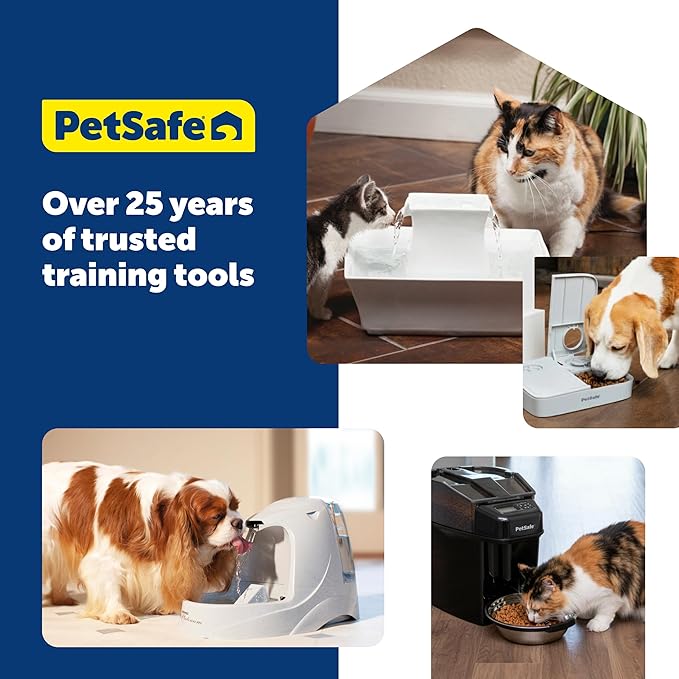 PetSafe Automatic Cat Feeder - Healthy Pet Simply Feed - Automatic Pet Feeder for Cats & Dogs - Timed Pet Feeder with Programmable Portion Control - Holds 24 Cups of Dry or Semi-Moist Dog or Cat Food