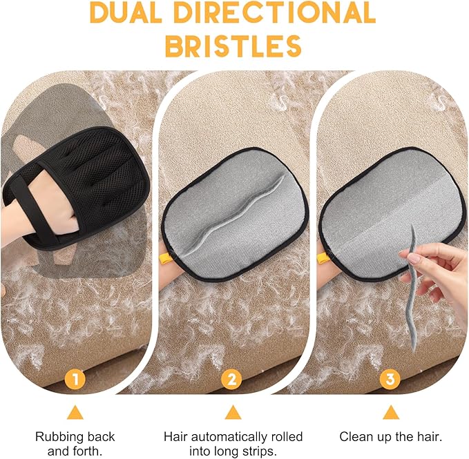 Magic Brush Pet Hair Removal, Upgrated Pet Hair Remover Gloves for Cats Dogs, Efficient Grooming Gloves Brush for Couch, Furniture, Sofa, Clothing, Reusable Pet Hair Removal Tools,1PCS