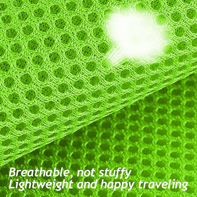 shudyear Summer cat Chest Harness and Leash, Anti-Escape Adjustable Soft mesh cat Leash and Chest Harness Set for All Types of Cats cat Vests (Size L,Green)