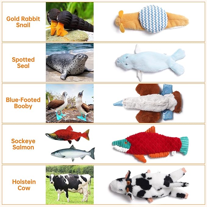 Nocciola Squeaky Dog Toys