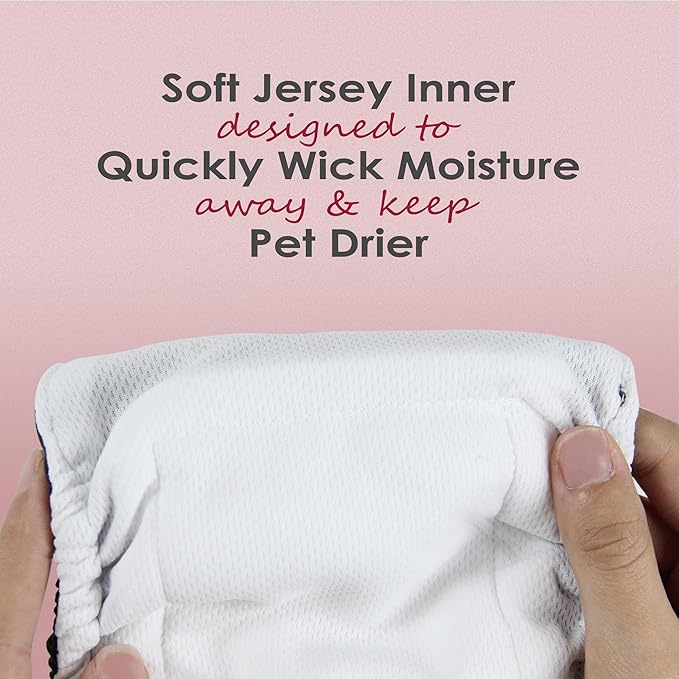 wegreeco Washable Male Dog Belly Band (Stylish Pattern)- Pack of 3 - Washable Male Dog Belly Wrap, Dog Diapers Male (Burgundy, Black, Jade, Medium)