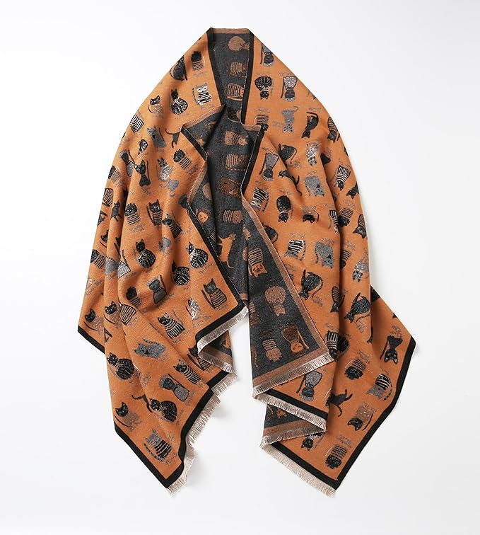 Jeelow Womens Pashmina Shawl Wrap Scarf - Elegant Dressy Evening Poncho Cape for Formal and Wedding Outfits