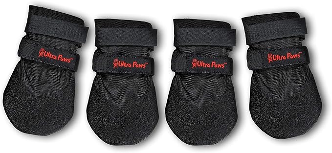 Durable Dog Paw Protector|Dog Boots|Dog Shoes|Black Light Duty Heat, Water Resistant Dog Booties for hot Pavement for Large Dogs (Size 8)