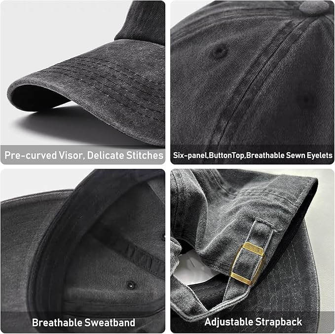 Black Cat Hat,Ragdoll Cat Embroidered Adjustable Cotton Baseball Cap for Men Women,Gifts for Cat Lovers