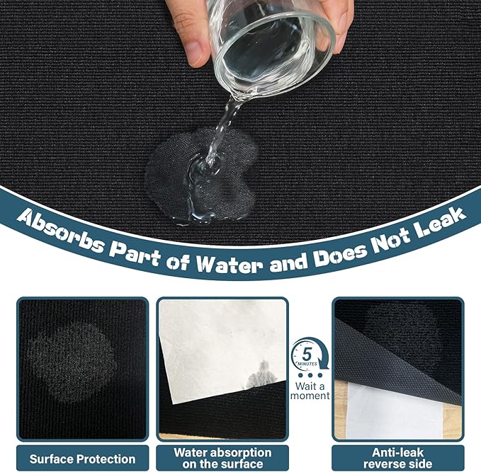 46" X 60" X 0.23'' Mat for Under Dog Crate Waterproof Non-Slip Kennel Mat to Protect Floors Extra Large Absorbs Urine Reusable Dog Playpen Mat