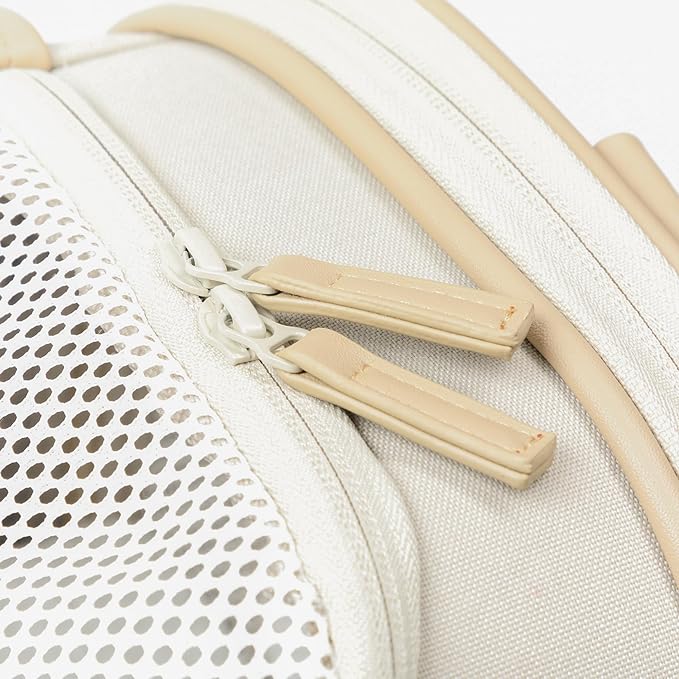 Soft-Sided Pet Carrier for Cats and Small Dogs – Stylish, Airline-Approved Travel Bag with Mesh Ventilation, Collapsible, Removable Pad and Safety Leash, Fits up to 16 lb