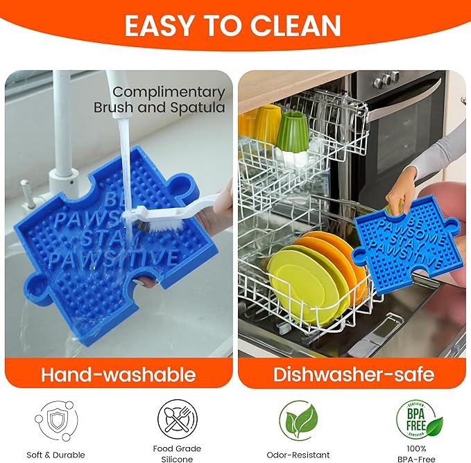 HowGo Puzzle Slow Feeder Lick Mat for Dogs, 38+ Suction Cups|Non-Slip Heavy Duty Maze Enrichment Bowl BPA-Free Silicone|Reduce Boredom Anxiety Free Combination (3PCs, Blue&Yellow&Red)