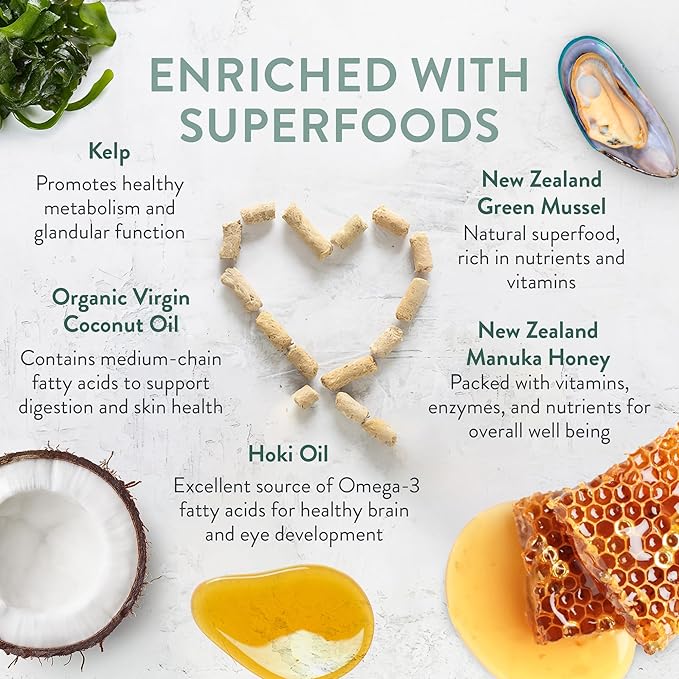 The New Zealand Natural Pet Food Co WOOF Freeze Dried Dog Food - Beef Recipe, High Protein, Use as a Complete Diet, Dog Food Topper, Mixer, or as Dog Treats, All Life Stages, 9.9 oz