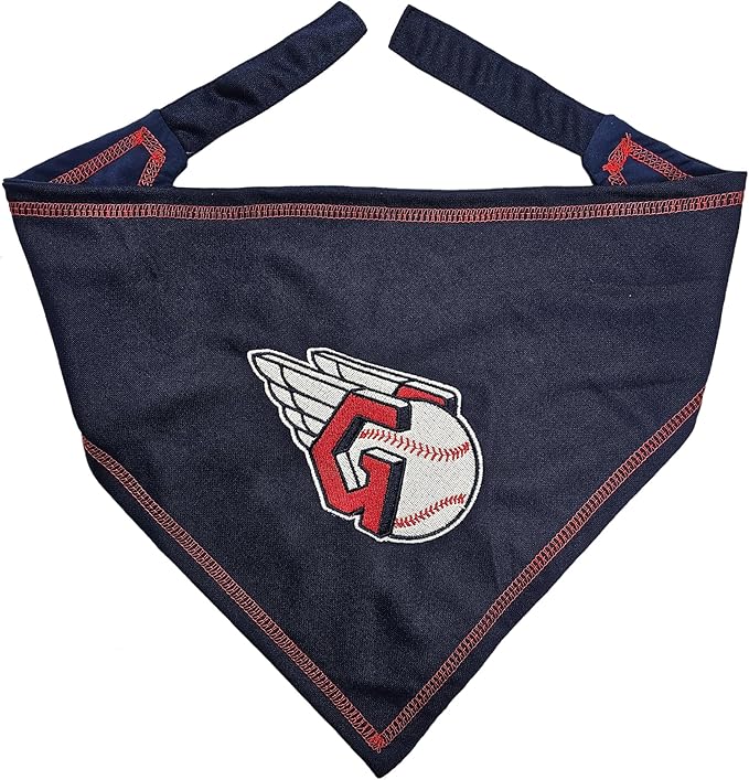 Pets First MLB Cleveland Guardians TIE Bandana, Small/Medium. Dog Bandana Scarf Bib for Pet Cat Dog. The Ultimate Game-Day, Party Bandanna, Birthday Event