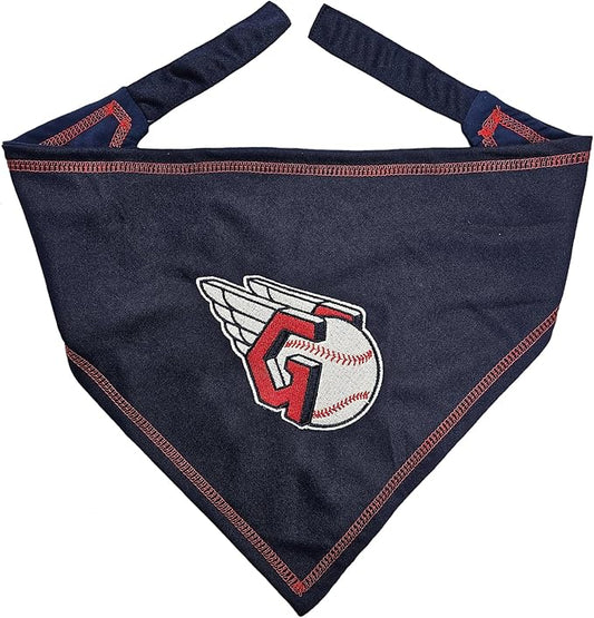 Pets First MLB Cleveland Guardians TIE Bandana, Small/Medium. Dog Bandana Scarf Bib for Pet Cat Dog. The Ultimate Game-Day, Party Bandanna, Birthday Event
