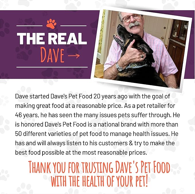 Dave's Pet Food Limited Ingredient Dog Food (95% Turkey & Chicken), Made in USA Grain Free Wet Canned Meals, Large & Small Breeds, 12.5 oz Cans (12 Pack)