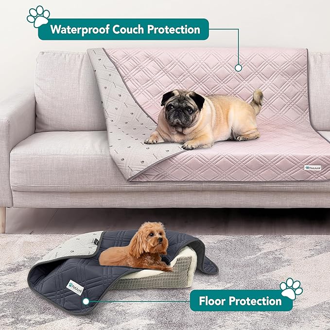 PetAmi Waterproof Cooling Mat for Dog, Premium Pet Cooling Blanket for Bed Crate, Anti Slip Indoor Dog Cool Pad for Sleeping, Q-MAX Small Medium Sofa Couch Cover Mat for Cat, Pink, 29x40