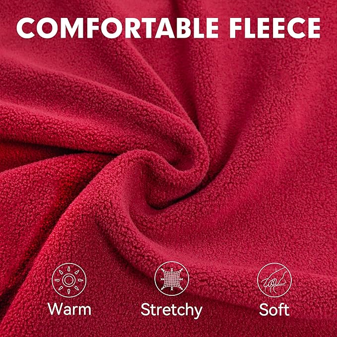 cyeollo Fleece Dog Sweater, Turtleneck Dog Sweatshirt Stretchy Pullover Fleece Vest Warm Winter Fall Clothes for Small Dogs Boy Girl Puppy Pet Apparel, Red S