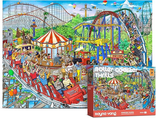 Antelope - 1000 Piece Puzzle for Adults, Roller Coaster Jigsaw Puzzles 1000 Pieces, Theme Park Puzzle, High Resolution, Matte Finish, Smooth Edging, No Dust Exciting Puzzles