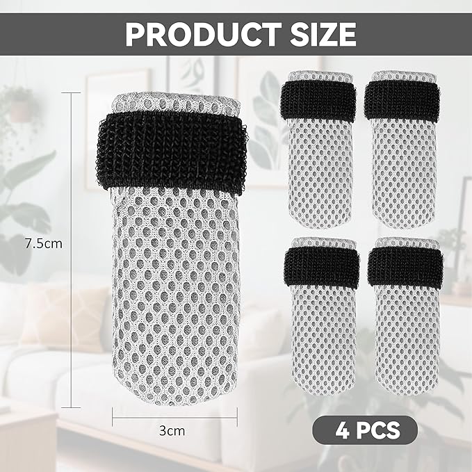 Cat Booties Anti Scratch Mittens,4 PCS cat Claw Covers,Mesh Breathable Cat Shoes,Adjustable Cats Anti Scratch Gloves,Suitable for Cats When Bathing and Nail Trimming