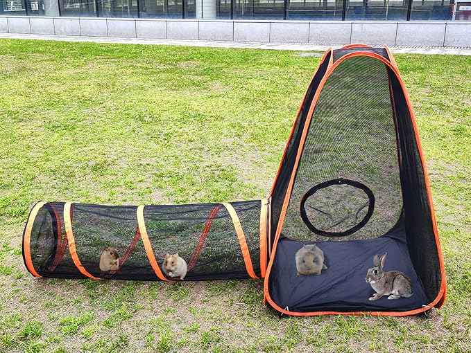 6 in 1 Pet Cat and Dog Tunnel Tent Foldable Pet Tent Outdoor Pop Up Pet Playpen Cage Fences House (Styles 1)
