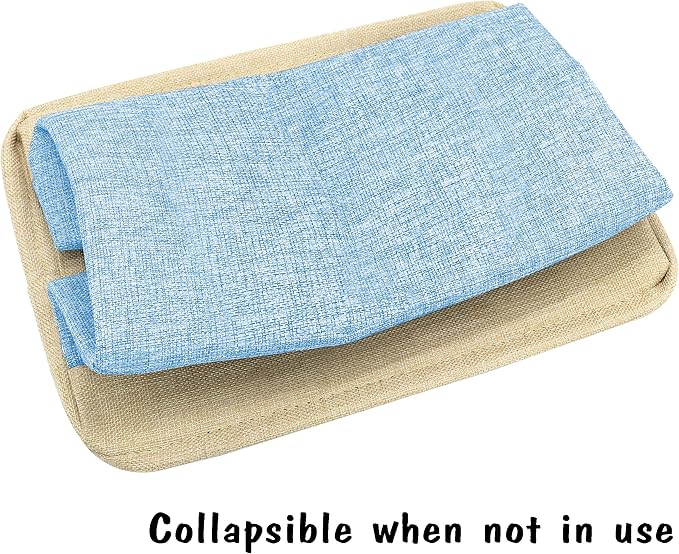 PET ARTIST Dog Toy Basket, Collapsible Dog Toy Bin Box with Comfortable Handles, Large Pet Toy Storage Organizer for Accessories, Toys, Coat & Clothing, Blanket & Leash, Blue, 15"x11"x9"