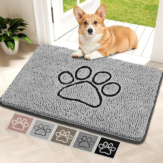 Super Absorbent Dog Door Mat, 36"*24“ Anti Slip Mat for Muddy Paws, Pet Rugs for Dirty Paws Washable That Absorbs Moisture and Dirt, for Dog Cage and Pet Resting Carpet