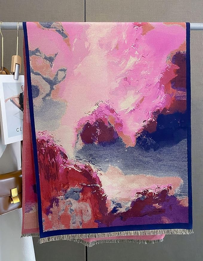 Jeelow Womens Pashmina Shawl Wrap Scarf - Elegant Dressy Evening Poncho Cape for Formal and Wedding Outfits