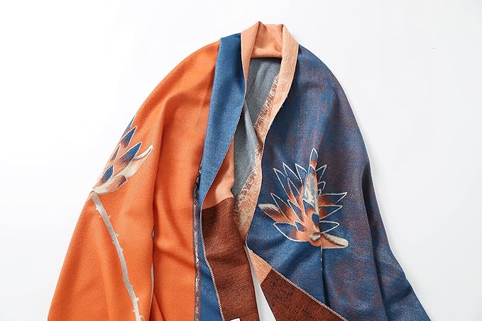 Jeelow Womens Pashmina Shawl Wrap Scarf - Elegant Dressy Evening Poncho Cape for Formal and Wedding Outfits