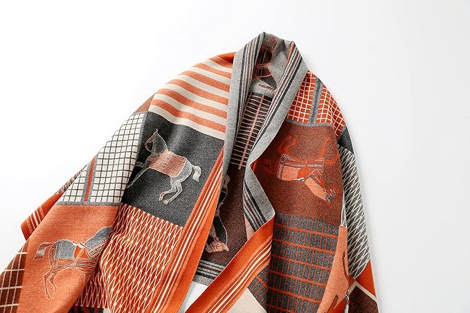 Jeelow Womens Pashmina Shawl Wrap Scarf - Elegant Dressy Evening Poncho Cape for Formal and Wedding Outfits