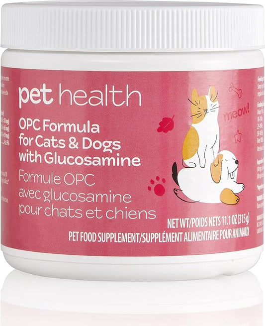 Pet Health OPC Formula with Glucosamine for Dogs & Cats, Beef Flavor – Joint Support, Healthy Circulation, Antioxidant Protection, Supports Cardiovascular & Visual Health (90 Servings)