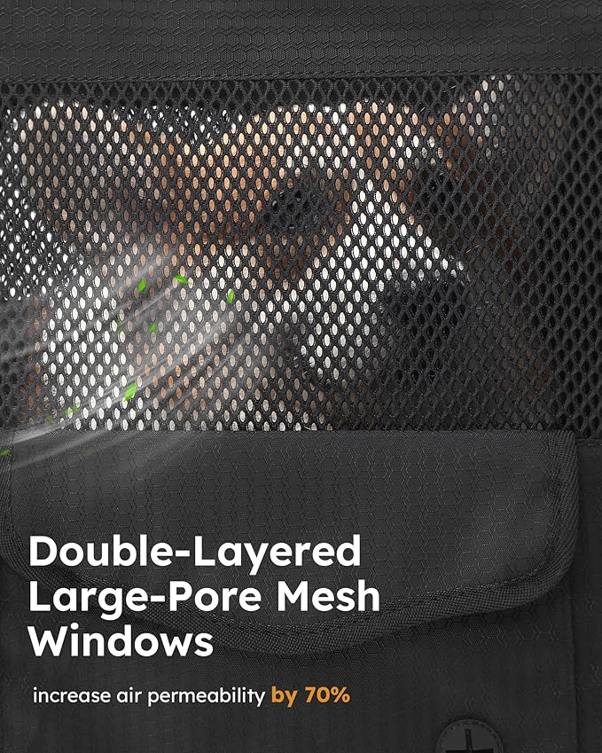 Pecute Cat Carrier with Wheels, Large Space Dog Carrier up to 40lbs,Pet Stroller for Short Legged Dogs,Dog Crate for Medium Small Dogs,Suitable for Dachshund, French Bulldog, Basset Hound, Corgi