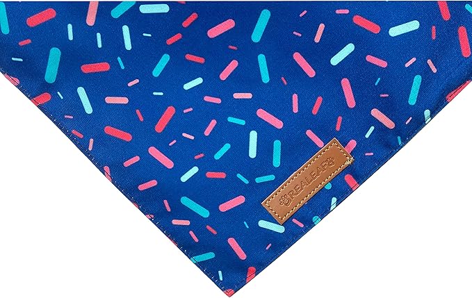 Realeaf Dog Birthday Bandanas 2 Pack, Dog Birthday Party Supplies, Blue and Pink Bandana, Triangle Reversible Pet Scarf for Boy and Girl, Premium Durable Fabric, Multiple Sizes Offered (Small)