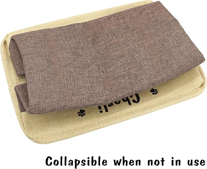 PET ARTIST Collapsible Dog Toy Storage Basket Bin with Personalized Pet's Name - Rectangular Box Chest Organizer for Clothing, Apparel & Accessories