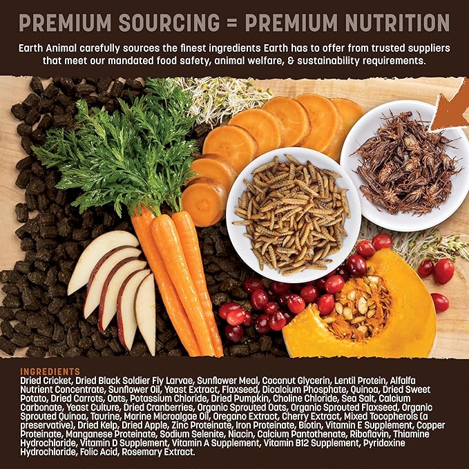 Earth Animal Wisdom Air Dried Dog Food - from The Soil Recipe Premium Natural Dry Dog Food for All Adult Breeds - 8 Lbs Bag