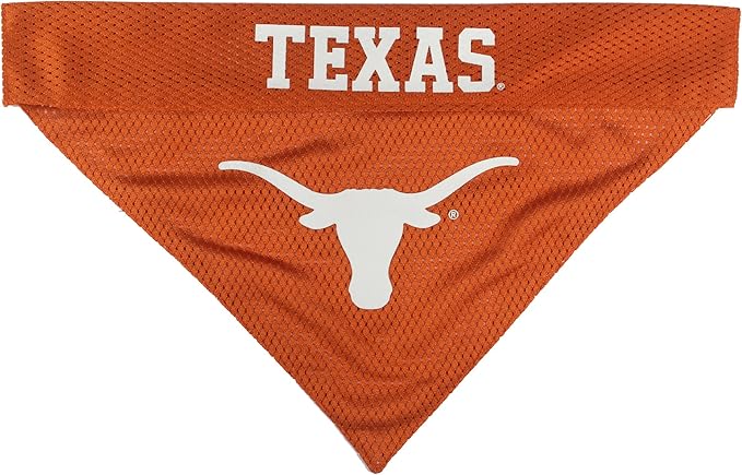 Pets First Collegiate Pet Accessories, Reversible Bandana, Texas Longhorns Size XX-Large