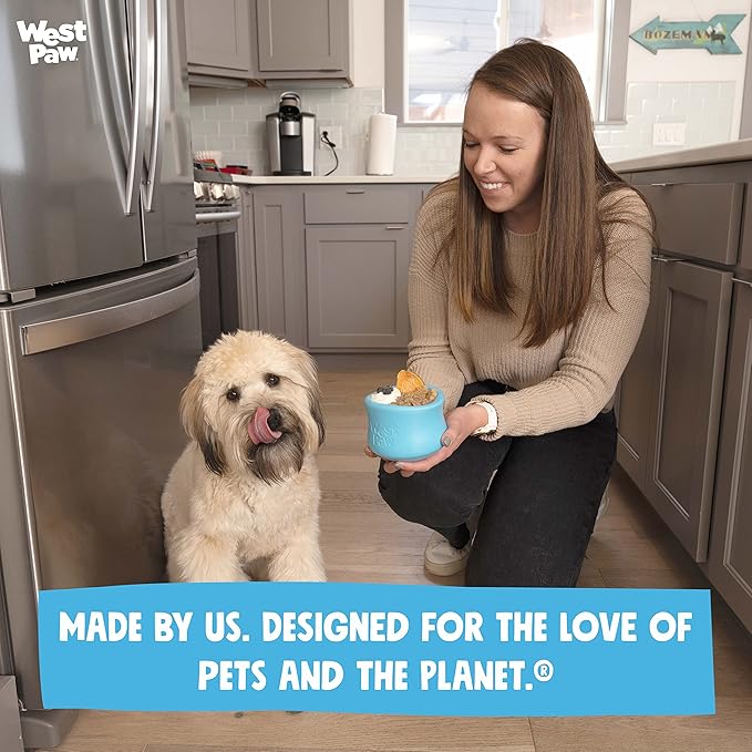 WEST PAW Zogoflex Toppl Treat Dispensing Dog Toy Puzzle – Interactive Chew Toys for Dogs – Dog Toy for Moderate Chewers, Fetch, Catch – Holds Kibble, Treats, X-Large, Granny Smith