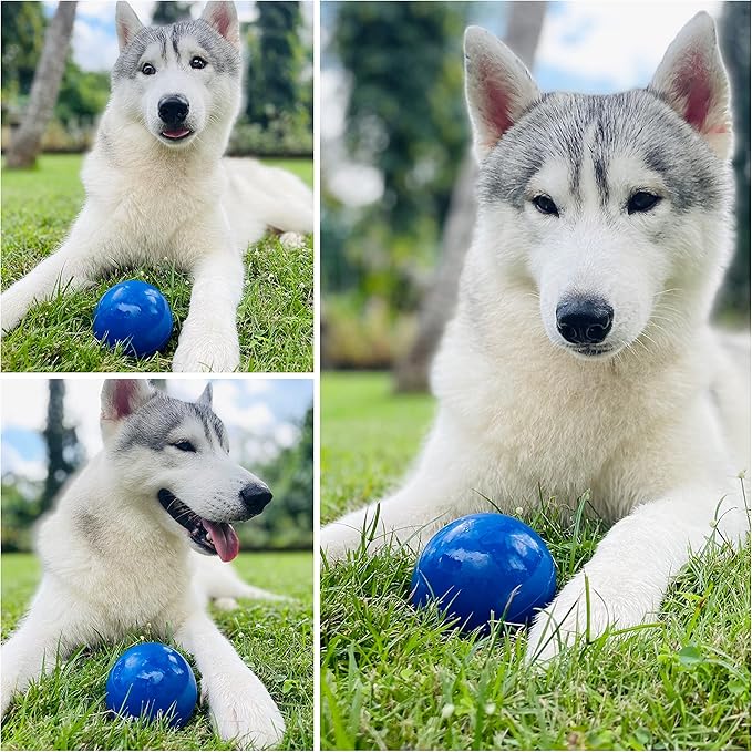 SuperChewy Tough Dog Ball Toy | Lifetime Replacement | Strong Natural Rubber | Great Dog Fetch Toy | Chew Toys for Dogs | Ultra Durable Chew Toys for Aggressive Chewers | Large Breed Tested