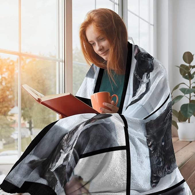 Personalized Dog Blanket with Pet Picture, Loss of Pet Sympathy Gift Dog, Custom Photo Blanket for Best Dog Ever, Puppy Gifts for New Owners, Pet Memorial Gifts for Birthday Christmas