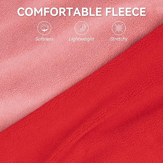 cyeollo 2 Pack Small Dog Sweater, Stretchy Fleece Vest with Reflective Stripe Pullover Sweatshirt Dog Jacket Pet Clothes in Cold Weather Boy & Girl Sweaters for Small Dogs Cats, Red & Fuschia M