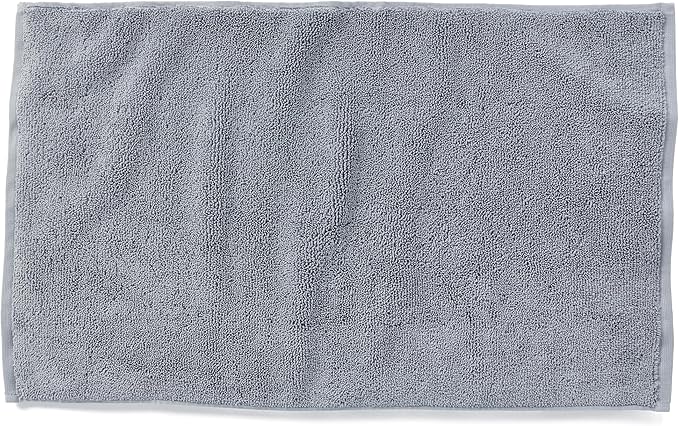 Coyuchi Cloud Loom Organic Towels, Bath Mat - Steel Blue (32" x 19")