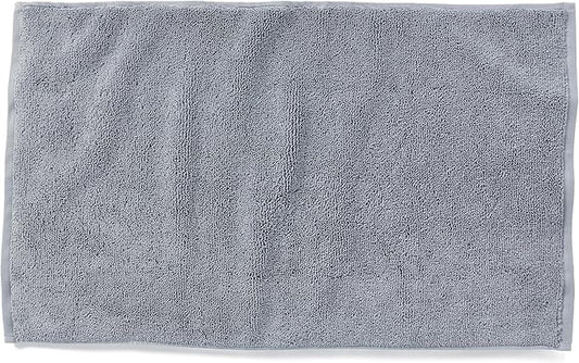 Coyuchi Cloud Loom Organic Towels, Bath Mat - Steel Blue (32" x 19")