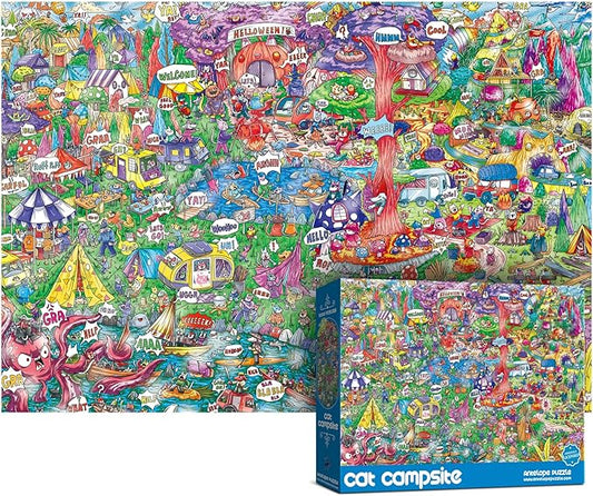 Antelope - 1000 Piece Puzzle for Adults, Cat Campsite Jigsaw Puzzles 1000 Pieces, High Resolution, Matte Finish, Smooth Edging, No Dust Creative Artistic Puzzle